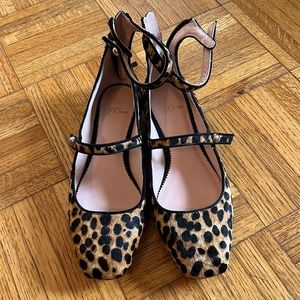 J Crew leopard ballet flats